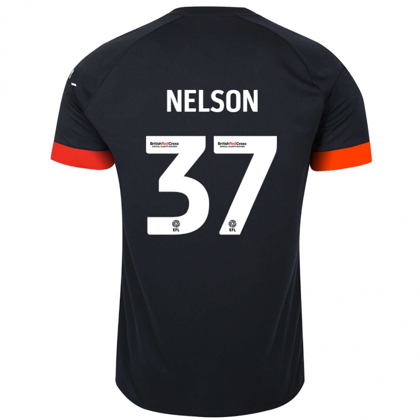 Niño Fútbol Camiseta Zack Nelson #37 Negro Naranja 2ª Equipación 2024/25