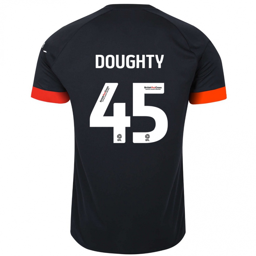 Niño Fútbol Camiseta Alfie Doughty #45 Negro Naranja 2ª Equipación 2024/25