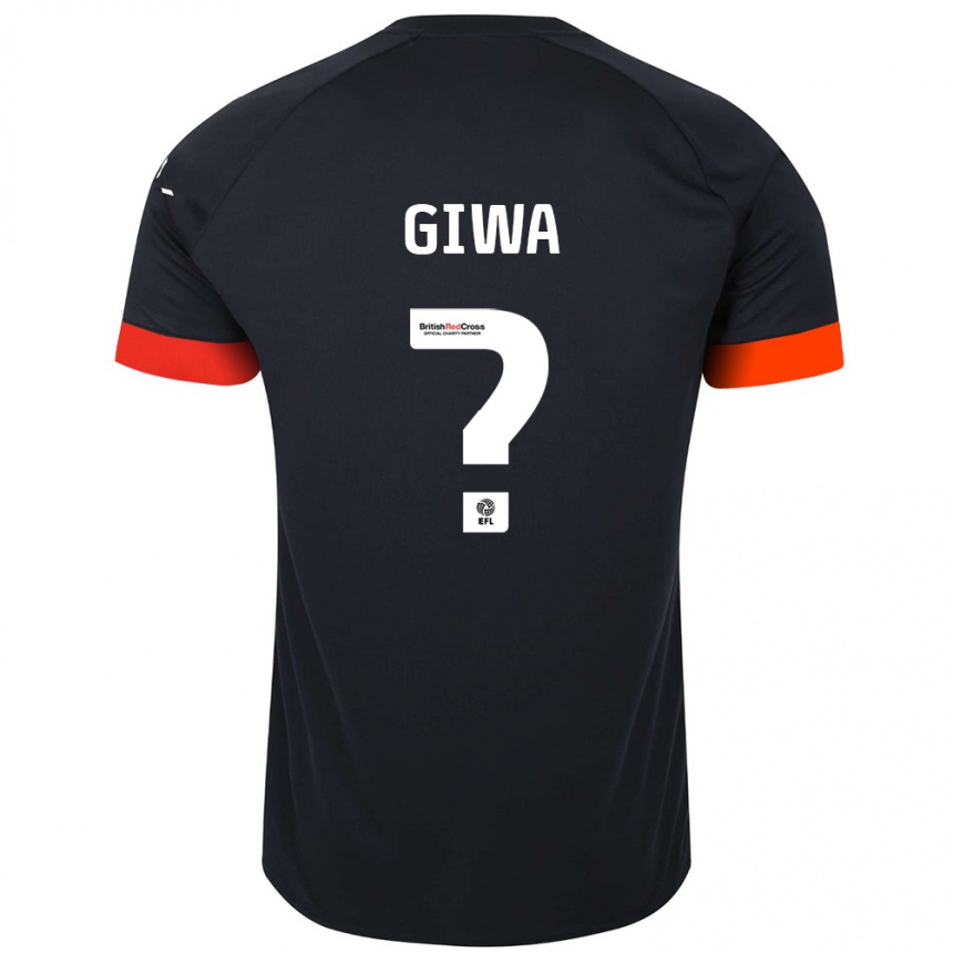 Niño Fútbol Camiseta Tyrell Giwa #0 Negro Naranja 2ª Equipación 2024/25