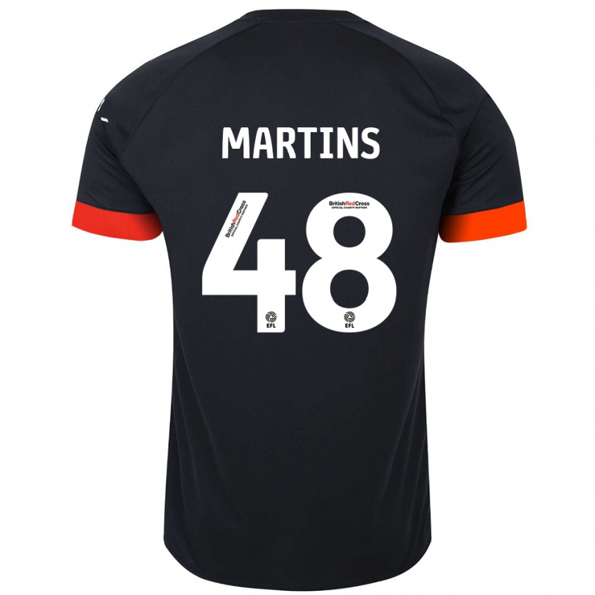 Niño Fútbol Camiseta Dominic Dos Santos Martins #48 Negro Naranja 2ª Equipación 2024/25