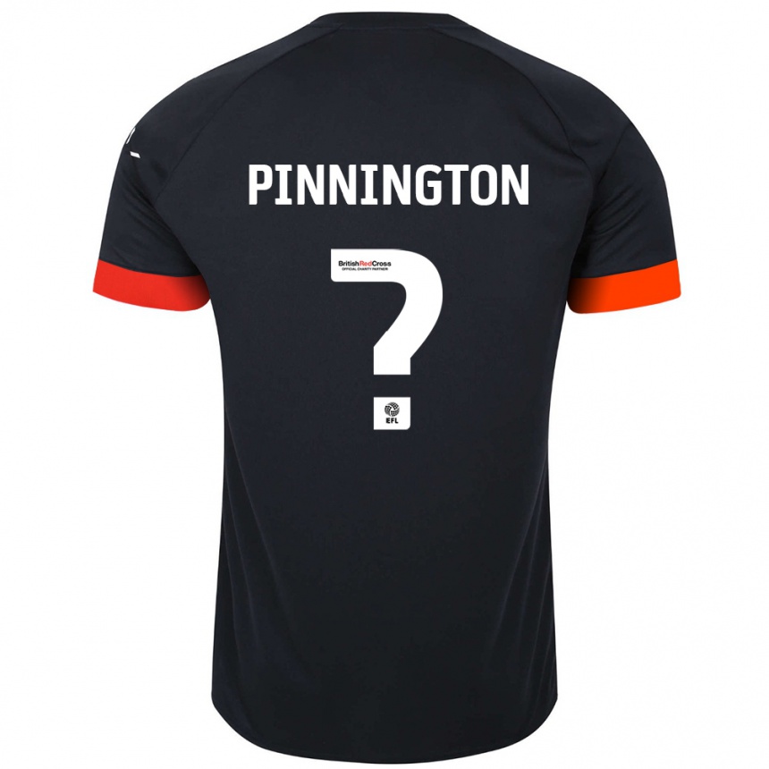 Niño Fútbol Camiseta Jacob Pinnington #0 Negro Naranja 2ª Equipación 2024/25