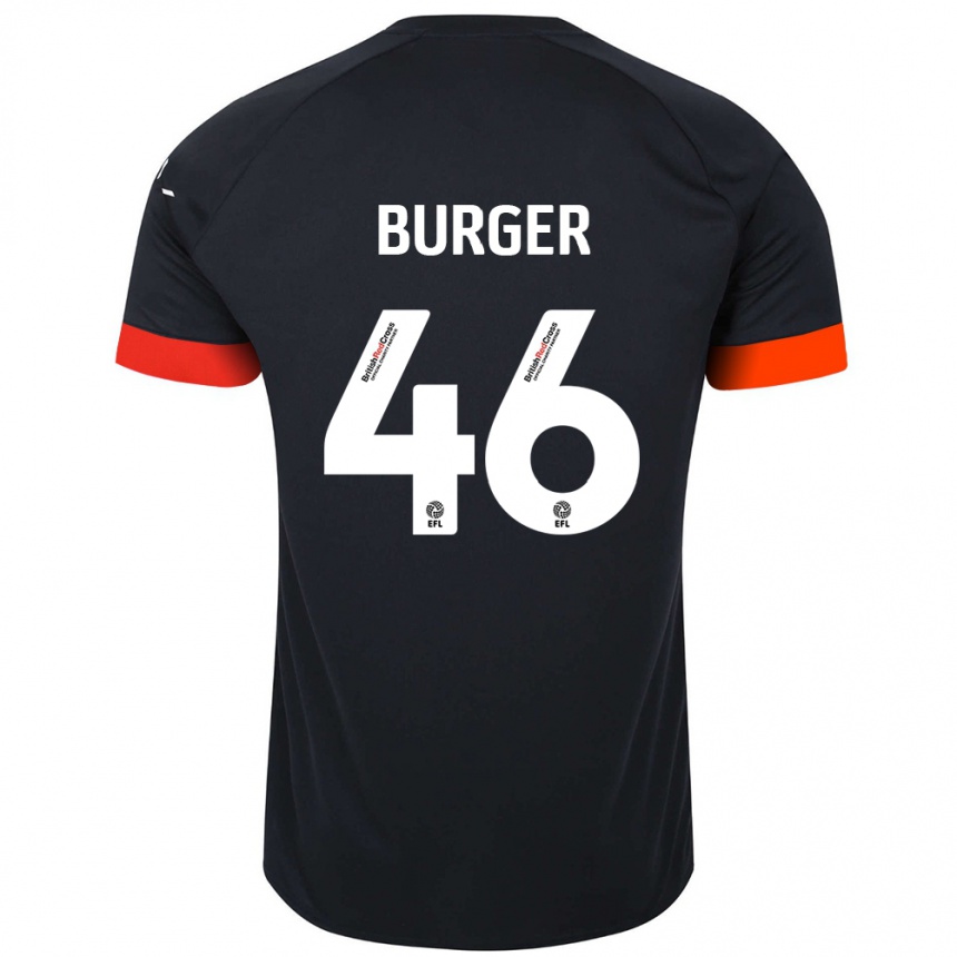 Niño Fútbol Camiseta Jake Burger #46 Negro Naranja 2ª Equipación 2024/25