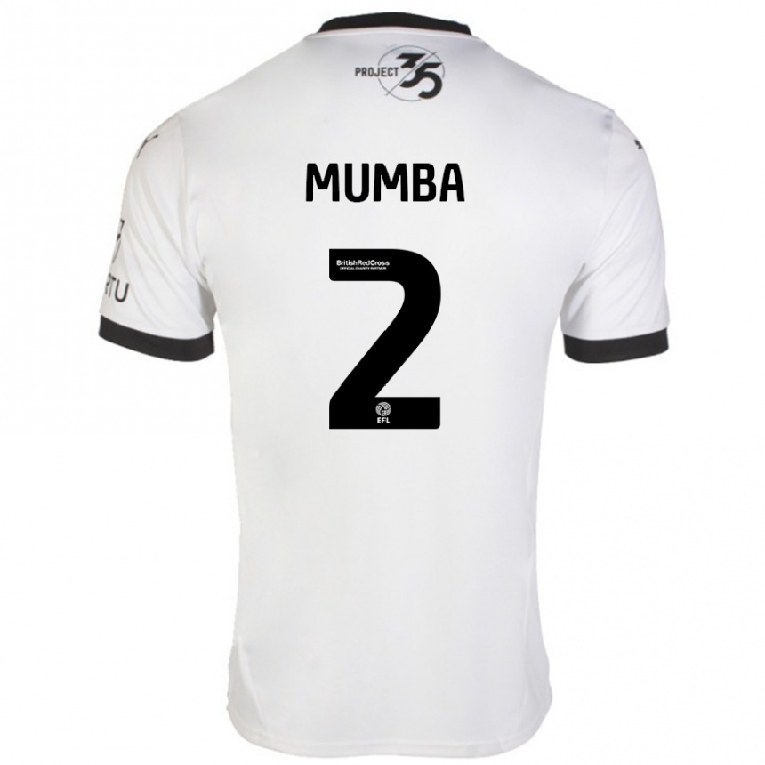 Niño Fútbol Camiseta Bali Mumba #2 Blanco Negro 2ª Equipación 2024/25