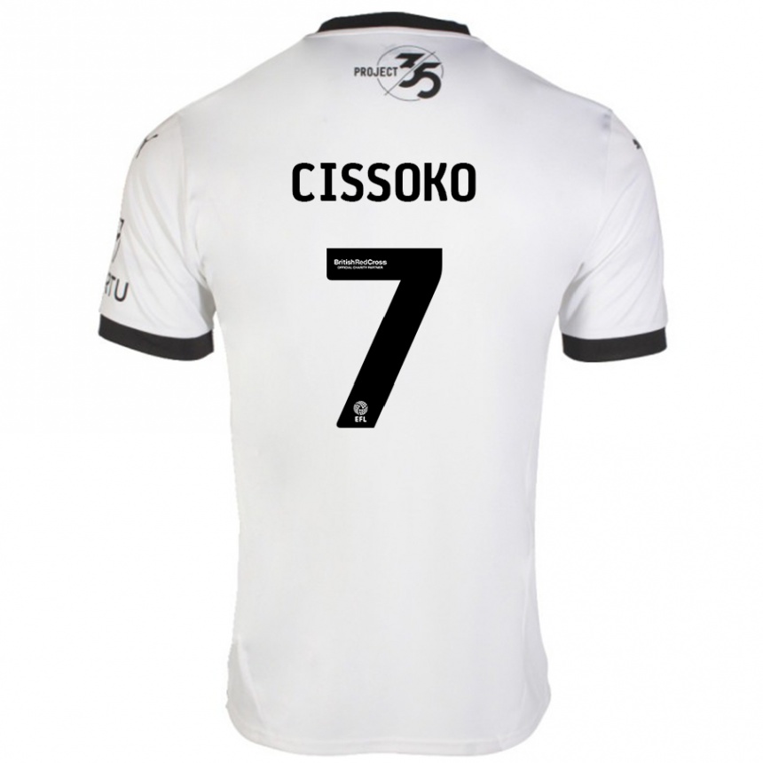 Niño Fútbol Camiseta Ibrahim Cissoko #7 Blanco Negro 2ª Equipación 2024/25