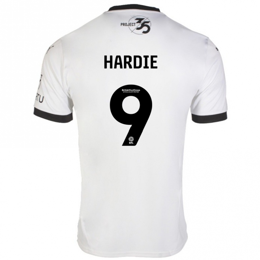 Niño Fútbol Camiseta Ryan Hardie #9 Blanco Negro 2ª Equipación 2024/25