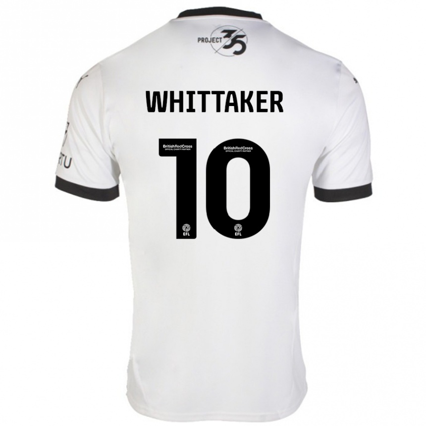 Niño Fútbol Camiseta Morgan Whittaker #10 Blanco Negro 2ª Equipación 2024/25