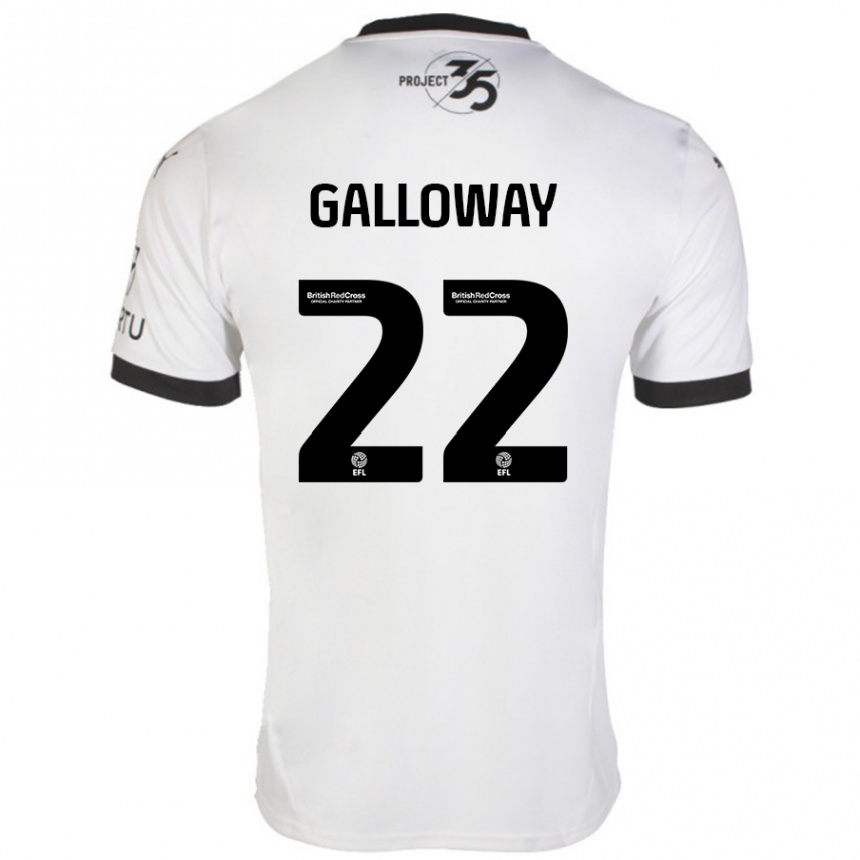 Niño Fútbol Camiseta Brendan Galloway #22 Blanco Negro 2ª Equipación 2024/25