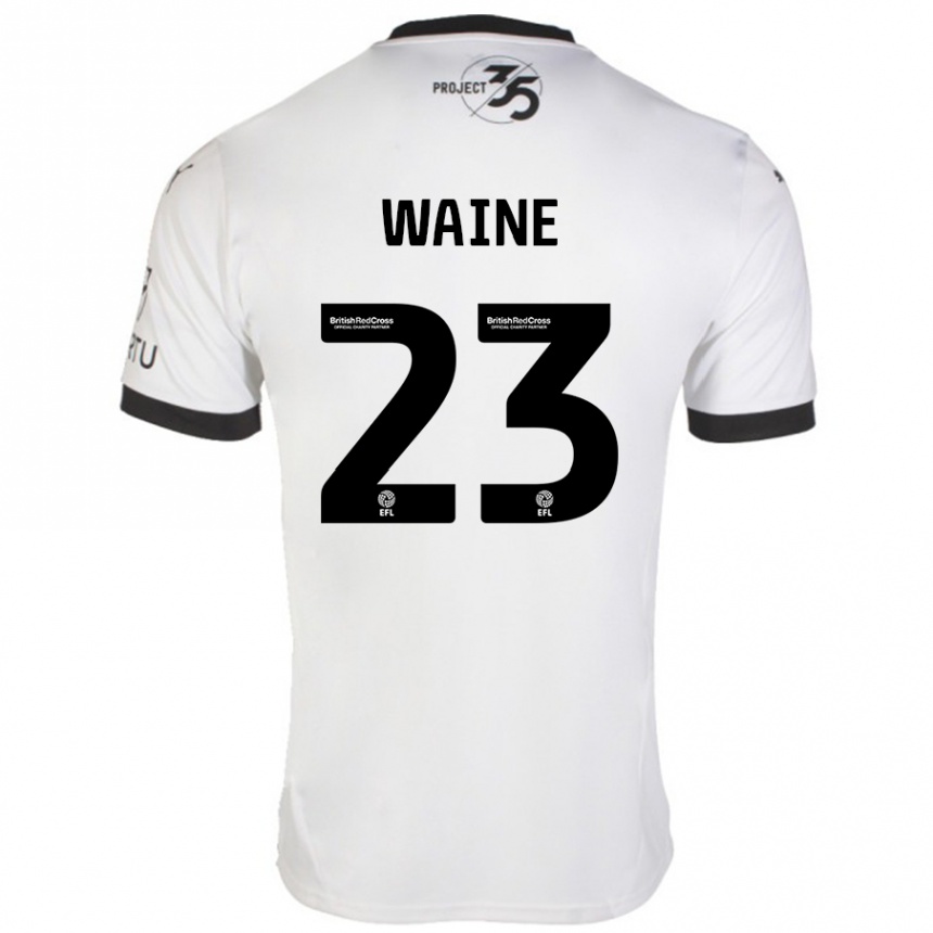 Niño Fútbol Camiseta Ben Waine #23 Blanco Negro 2ª Equipación 2024/25