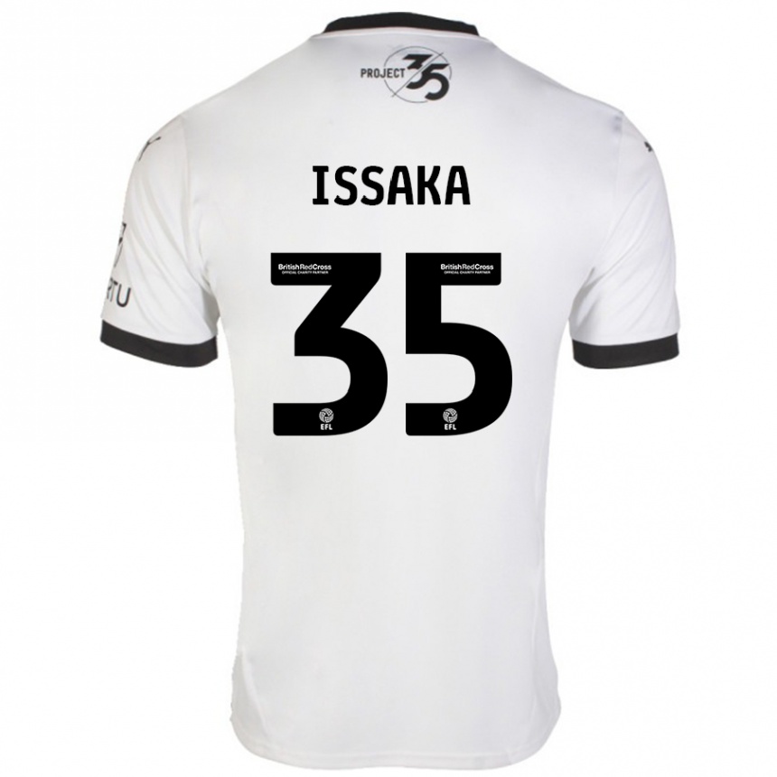 Niño Fútbol Camiseta Freddie Issaka #35 Blanco Negro 2ª Equipación 2024/25