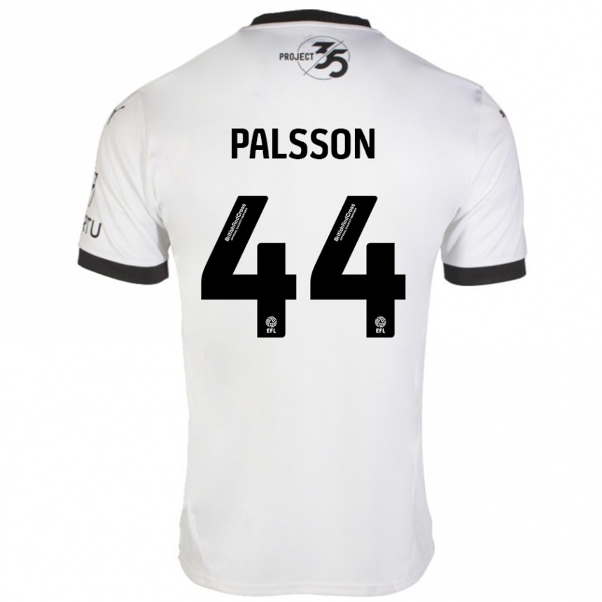 Niño Fútbol Camiseta Victor Pálsson #44 Blanco Negro 2ª Equipación 2024/25