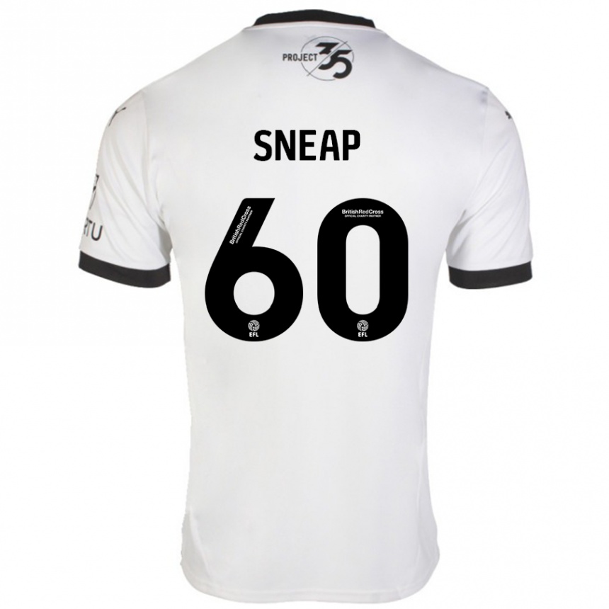 Niño Fútbol Camiseta Harley Sneap #60 Blanco Negro 2ª Equipación 2024/25