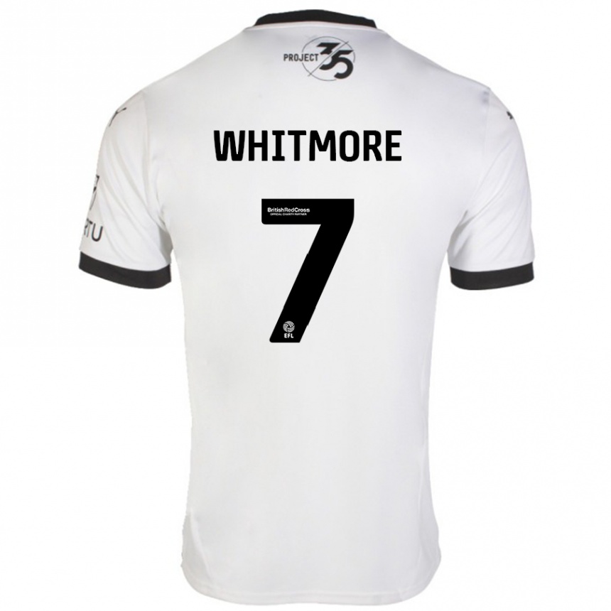 Niño Fútbol Camiseta Charlotte Whitmore #7 Blanco Negro 2ª Equipación 2024/25