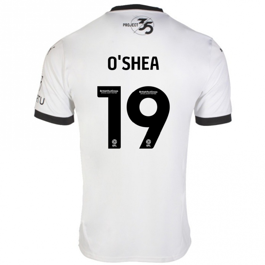 Niño Fútbol Camiseta Erin O'shea #19 Blanco Negro 2ª Equipación 2024/25