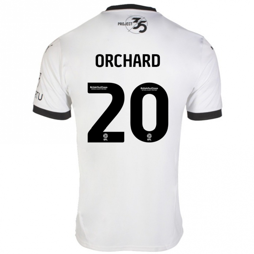 Niño Fútbol Camiseta Fern Orchard #20 Blanco Negro 2ª Equipación 2024/25