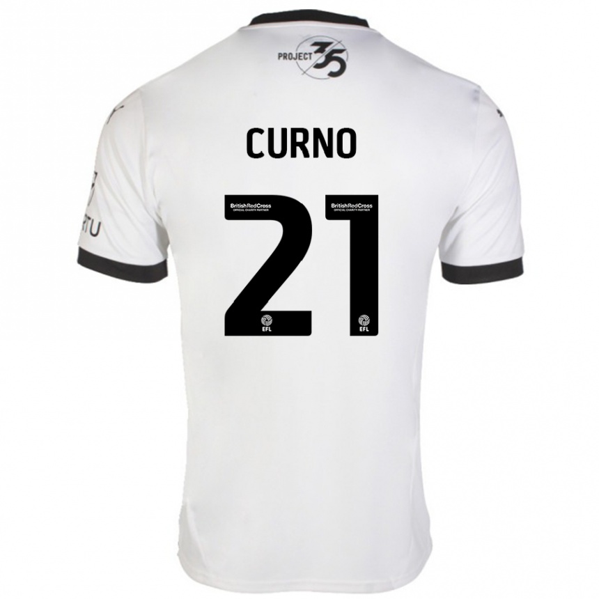 Niño Fútbol Camiseta Maddi Curno #21 Blanco Negro 2ª Equipación 2024/25