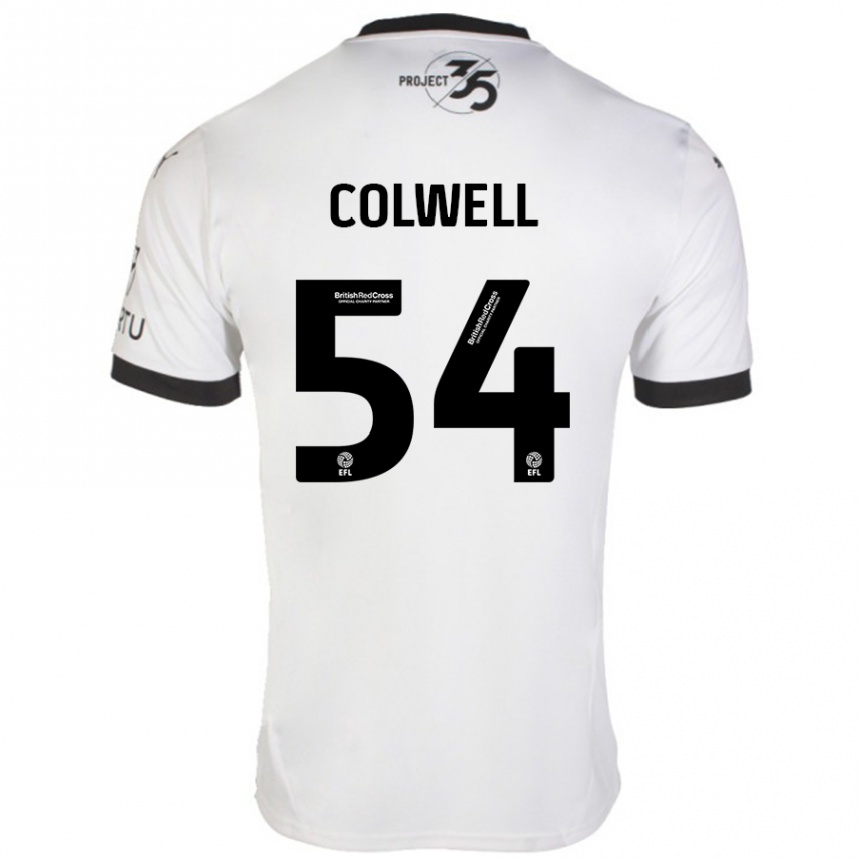 Niño Fútbol Camiseta Lewis Colwell #54 Blanco Negro 2ª Equipación 2024/25