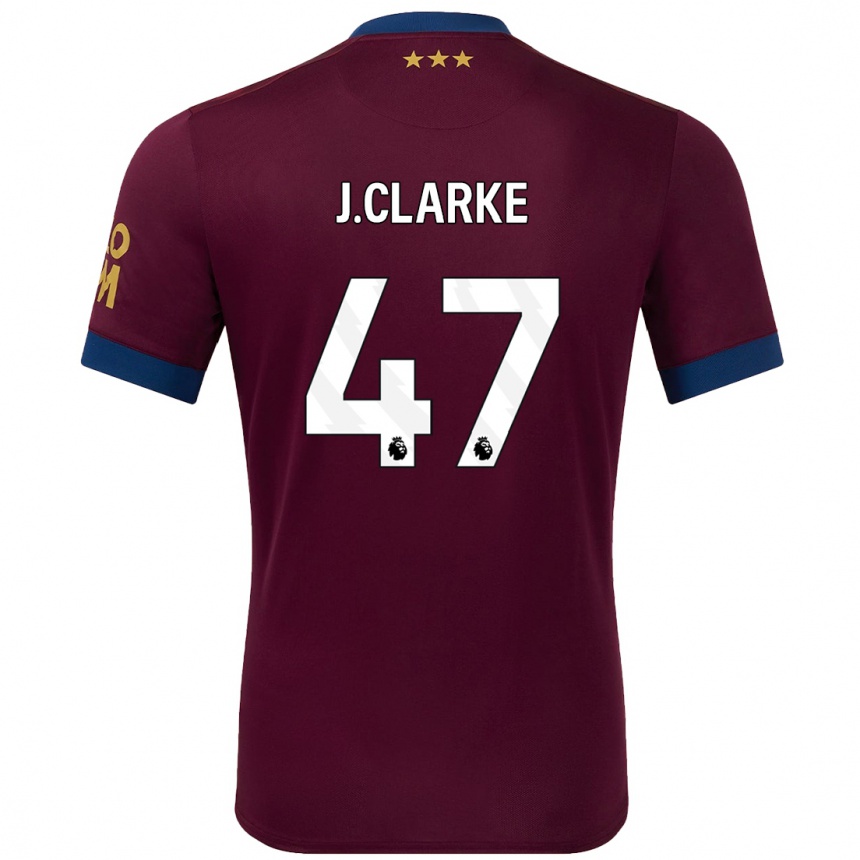 Niño Fútbol Camiseta Jack Clarke #47 Marrón 2ª Equipación 2024/25