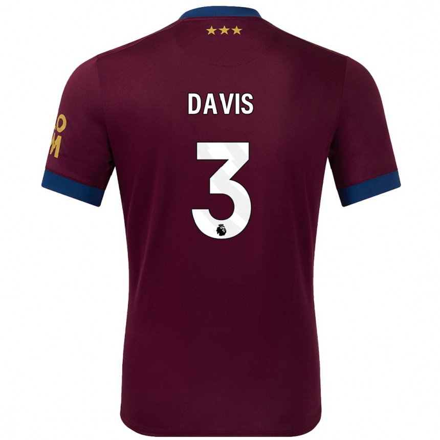 Niño Fútbol Camiseta Leif Davis #3 Marrón 2ª Equipación 2024/25