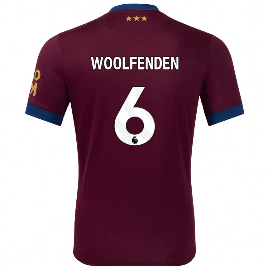 Niño Fútbol Camiseta Luke Woolfenden #6 Marrón 2ª Equipación 2024/25