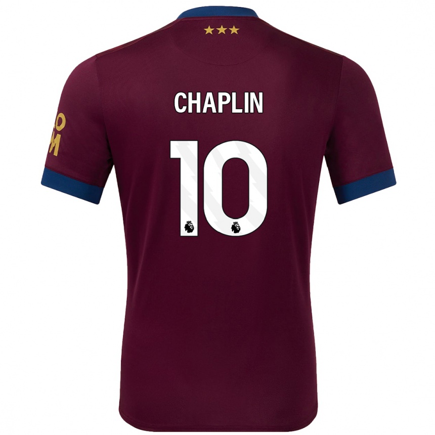 Niño Fútbol Camiseta Conor Chaplin #10 Marrón 2ª Equipación 2024/25