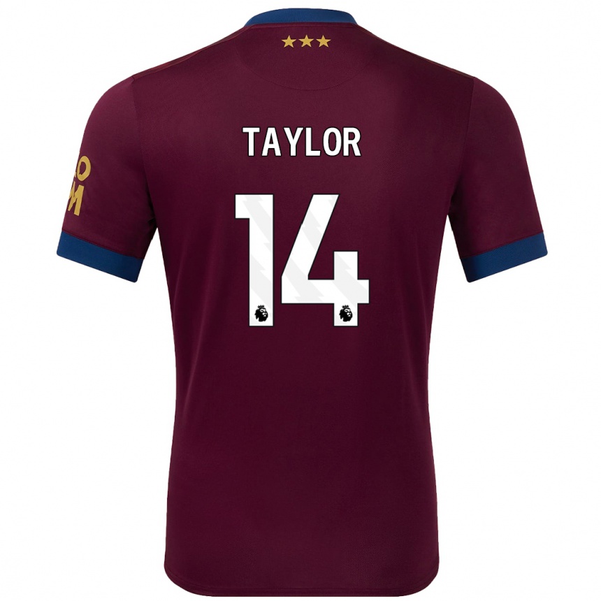 Niño Fútbol Camiseta Jack Taylor #14 Marrón 2ª Equipación 2024/25