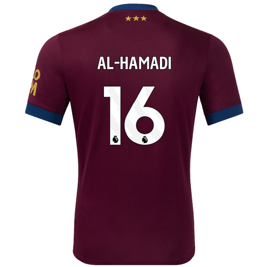 Niño Fútbol Camiseta Ali Al-Hamadi #16 Marrón 2ª Equipación 2024/25