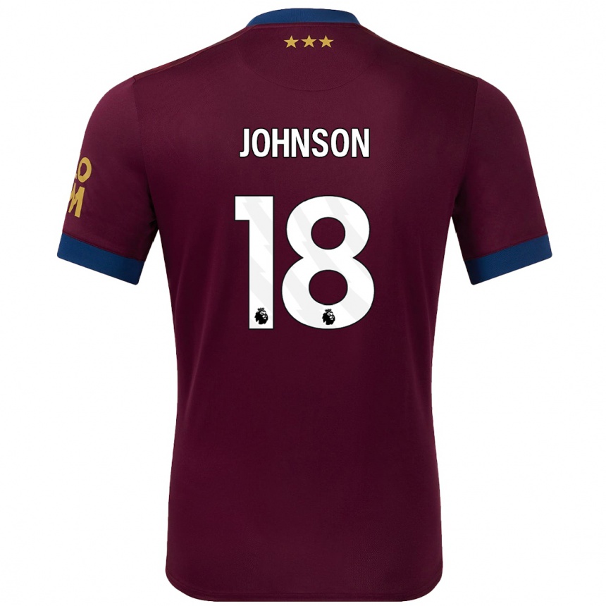 Niño Fútbol Camiseta Ben Johnson #18 Marrón 2ª Equipación 2024/25