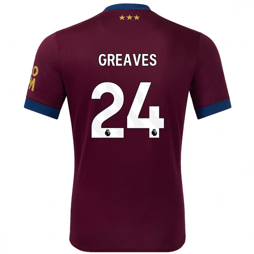 Niño Fútbol Camiseta Jacob Greaves #24 Marrón 2ª Equipación 2024/25