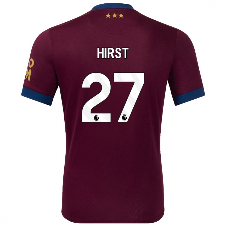 Niño Fútbol Camiseta George Hirst #27 Marrón 2ª Equipación 2024/25