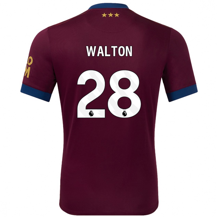 Niño Fútbol Camiseta Christian Walton #28 Marrón 2ª Equipación 2024/25