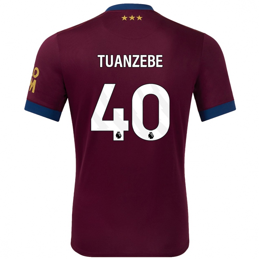 Niño Fútbol Camiseta Axel Tuanzebe #40 Marrón 2ª Equipación 2024/25