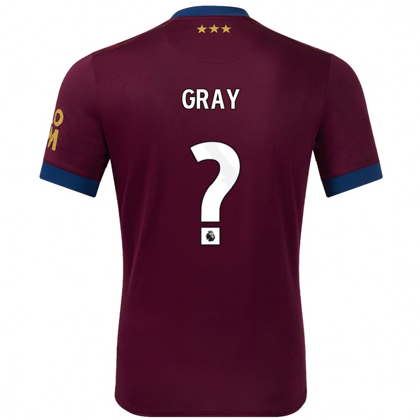 Niño Fútbol Camiseta Henry Gray #0 Marrón 2ª Equipación 2024/25