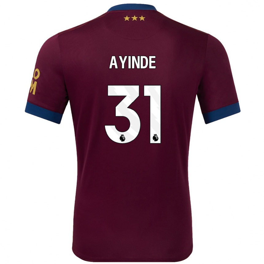 Niño Fútbol Camiseta Leon Ayinde #31 Marrón 2ª Equipación 2024/25