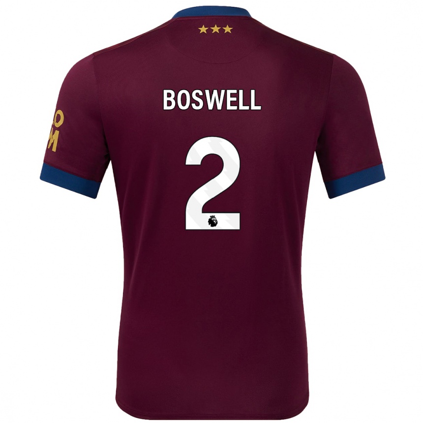 Niño Fútbol Camiseta Maria Boswell #2 Marrón 2ª Equipación 2024/25