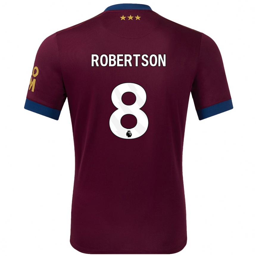 Niño Fútbol Camiseta Kyra Robertson #8 Marrón 2ª Equipación 2024/25