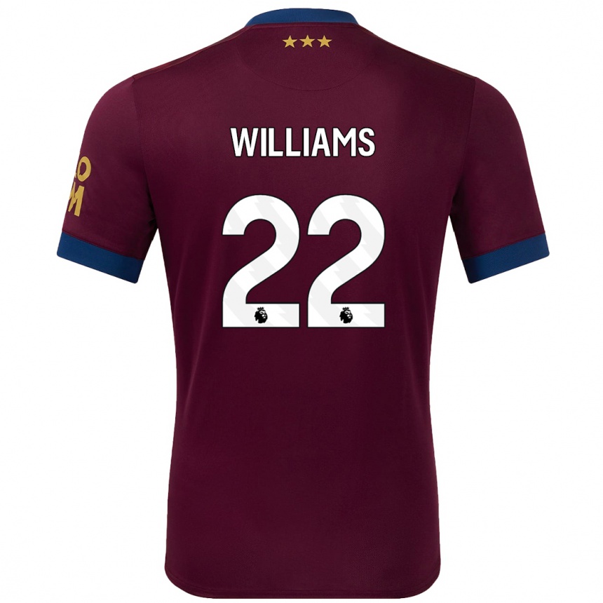 Niño Fútbol Camiseta Evie Williams #22 Marrón 2ª Equipación 2024/25