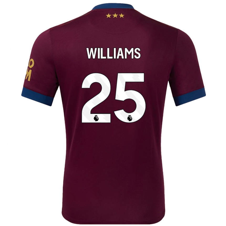 Niño Fútbol Camiseta Erin Williams #25 Marrón 2ª Equipación 2024/25