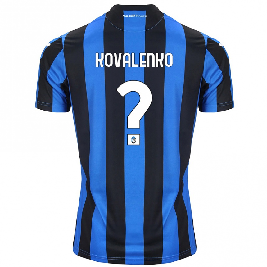 Hombre Fútbol Camiseta Viktor Kovalenko #0 Azul Negro 1ª Equipación 2024/25