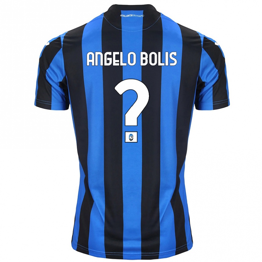 Hombre Fútbol Camiseta Tommaso Angelo Bolis #0 Azul Negro 1ª Equipación 2024/25