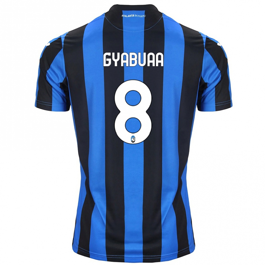 Hombre Fútbol Camiseta Emmanuel Gyabuaa #8 Azul Negro 1ª Equipación 2024/25