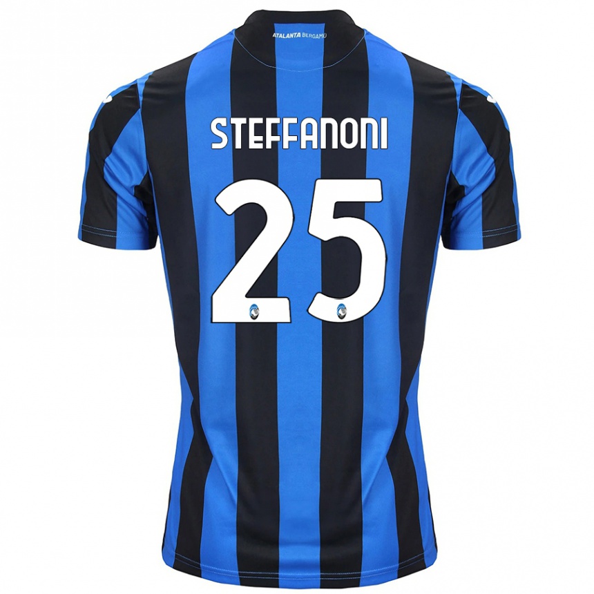 Hombre Fútbol Camiseta Federico Steffanoni #25 Azul Negro 1ª Equipación 2024/25