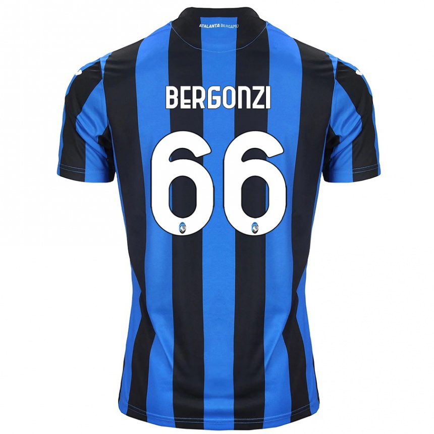 Hombre Fútbol Camiseta Federico Bergonzi #66 Azul Negro 1ª Equipación 2024/25