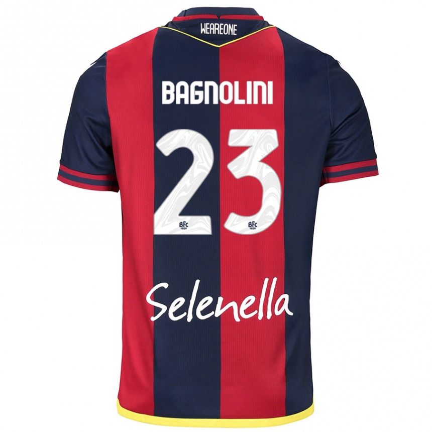 Hombre Fútbol Camiseta Nicola Bagnolini #23 Rojo Azul Real 1ª Equipación 2024/25