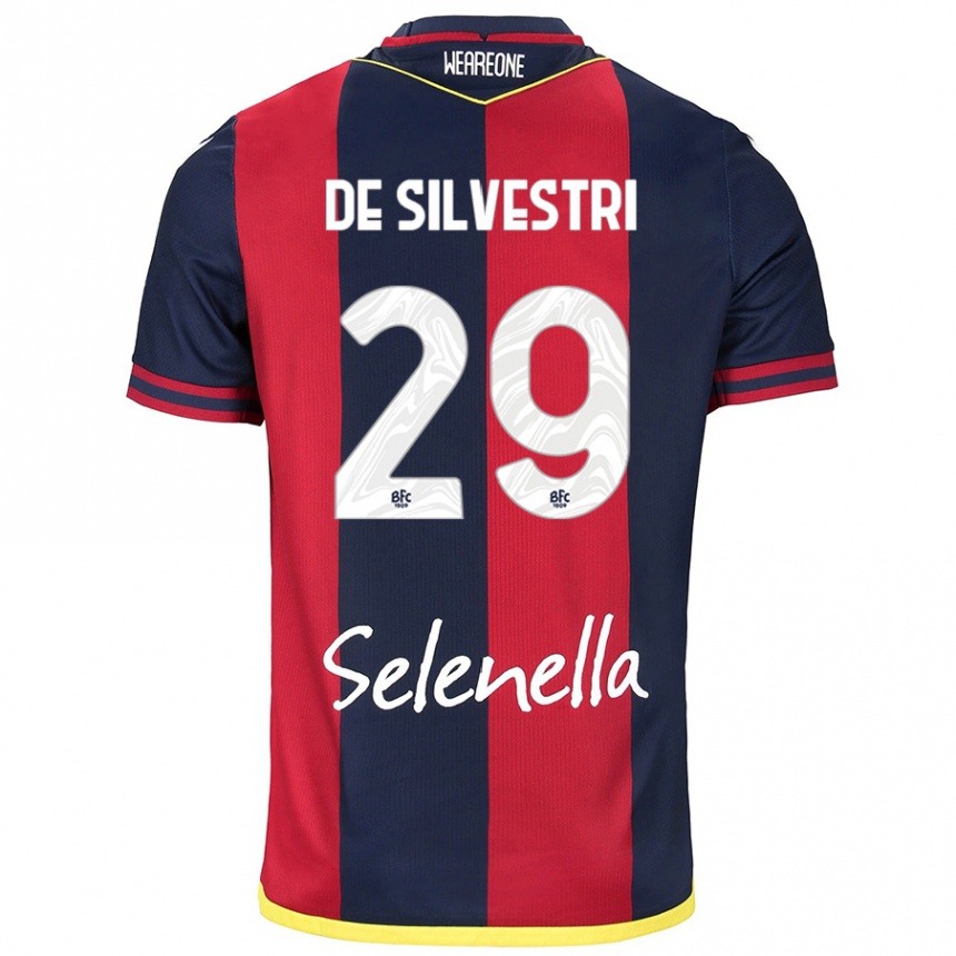 Hombre Fútbol Camiseta Lorenzo De Silvestri #29 Rojo Azul Real 1ª Equipación 2024/25