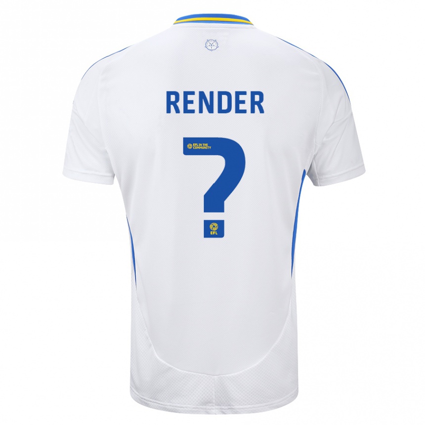 Hombre Fútbol Camiseta Jacob Render #0 Blanco Azul 1ª Equipación 2024/25