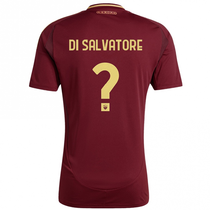 Hombre Fútbol Camiseta Diego Di Salvatore #0 Rojo Marrón Dorado 1ª Equipación 2024/25