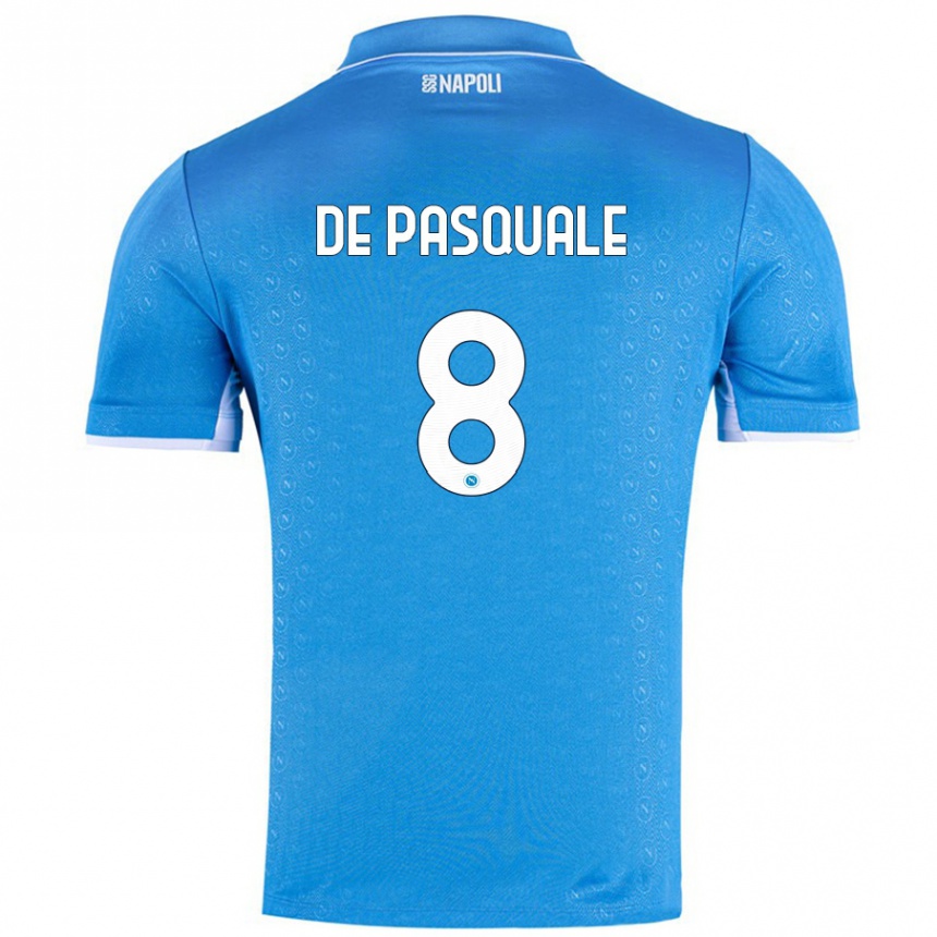 Hombre Fútbol Camiseta Dylan De Pasquale #8 Azul Cielo 1ª Equipación 2024/25