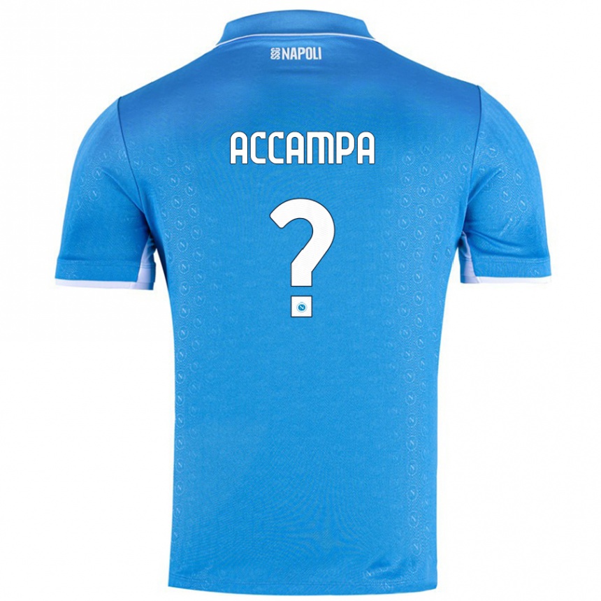 Hombre Fútbol Camiseta Davide Accampa #0 Azul Cielo 1ª Equipación 2024/25