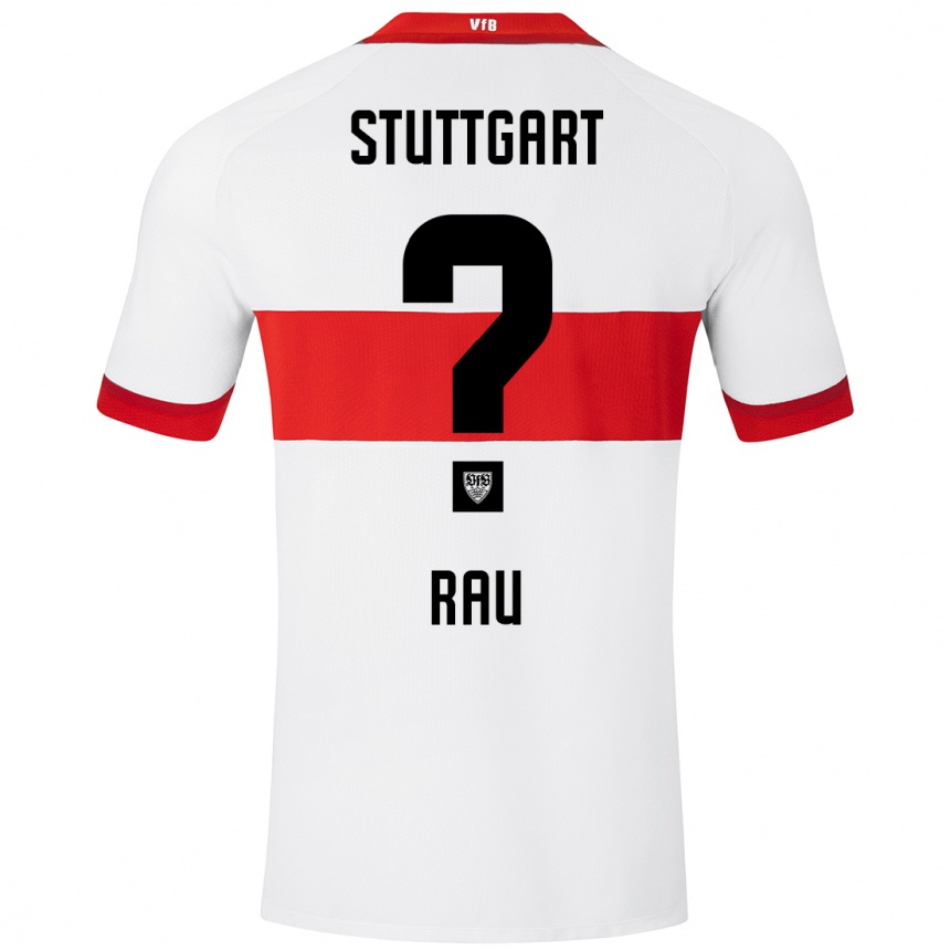 Hombre Fútbol Camiseta Eliyah Rau #0 Blanco Rojo 1ª Equipación 2024/25