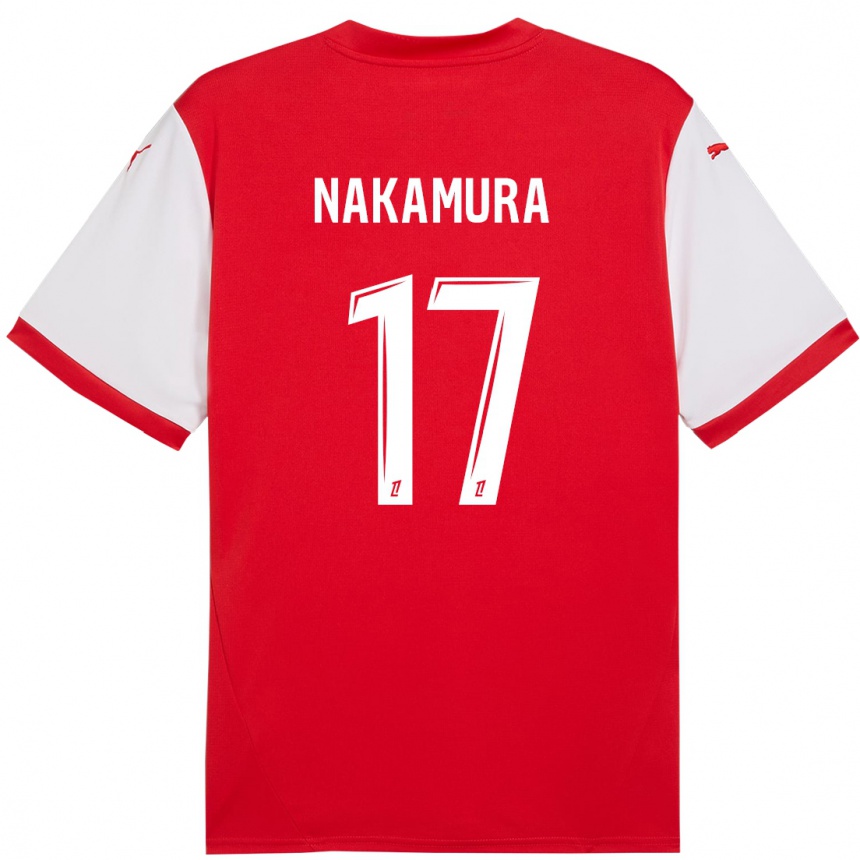 Hombre Fútbol Camiseta Keito Nakamura #17 Rojo Blanco 1ª Equipación 2024/25